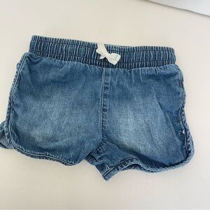 Kids Cat & Jack Denim Jogger Style Girls Shorts size 3T with Elastic Waist